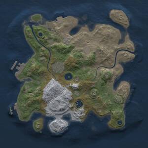 Thumbnail Rust Map: Procedural Map, Size: 3000, Seed: 119120687, 9 Monuments