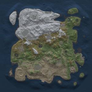 Thumbnail Rust Map: Procedural Map, Size: 3500, Seed: 812358329, 18 Monuments