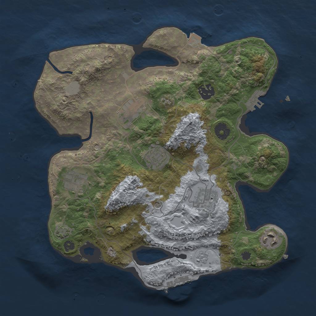 Rust Map: Procedural Map, Size: 3000, Seed: 1602025959, 14 Monuments
