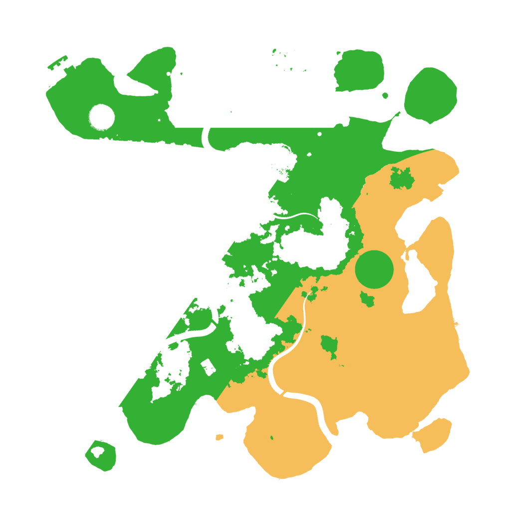 Biome Rust Map: Procedural Map, Size: 3500, Seed: 33201200