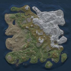 Thumbnail Rust Map: Procedural Map, Size: 4000, Seed: 601962990, 18 Monuments