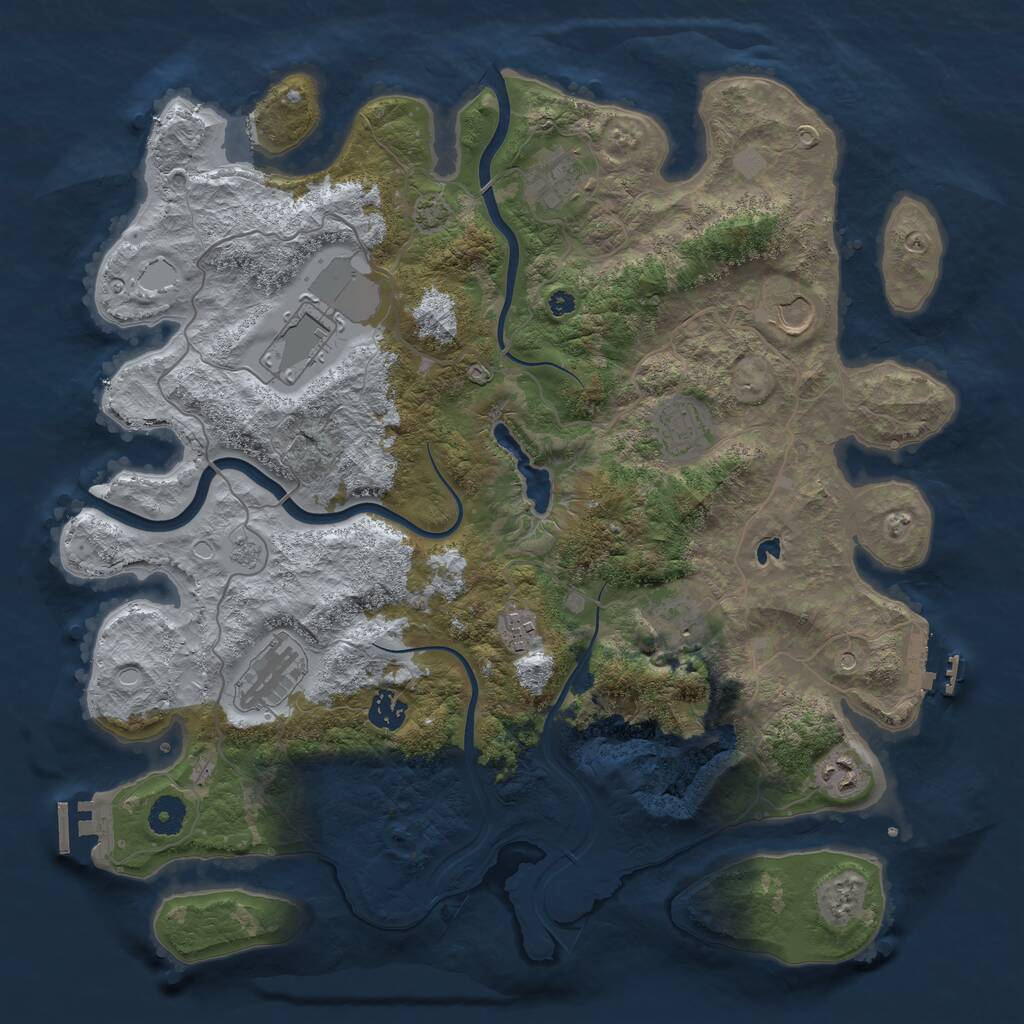 Rust Map: Procedural Map, Size: 4000, Seed: 1397825762, 15 Monuments