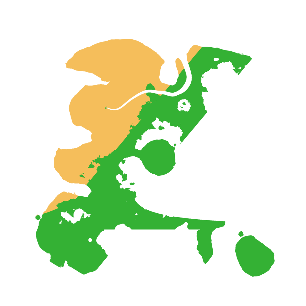 Biome Rust Map: Procedural Map, Size: 2400, Seed: 2076304938