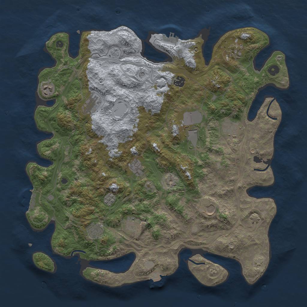 Rust Map: Procedural Map, Size: 4250, Seed: 227102051, 19 Monuments