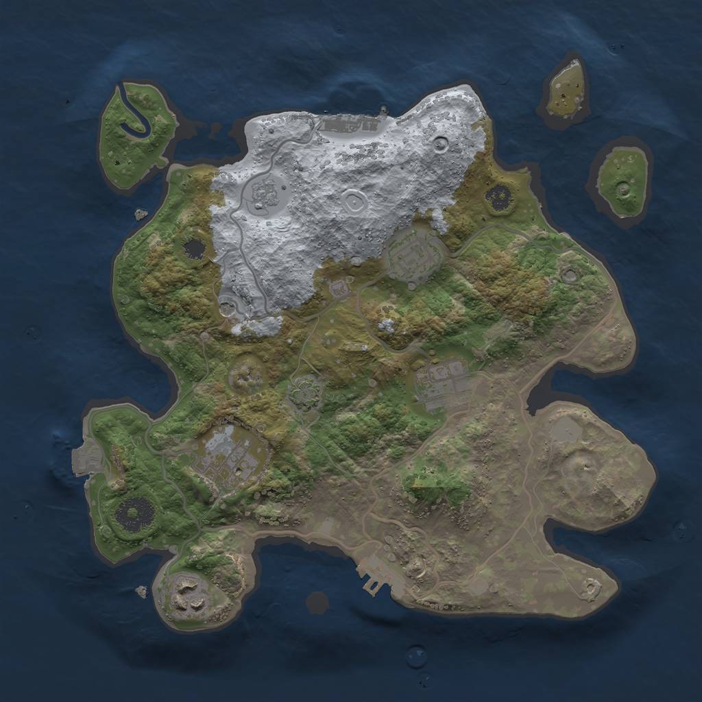Rust Map: Procedural Map, Size: 2900, Seed: 12564, 12 Monuments