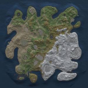 Thumbnail Rust Map: Procedural Map, Size: 3500, Seed: 988597329, 17 Monuments