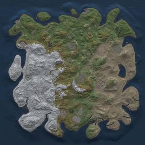 Thumbnail Rust Map: Procedural Map, Size: 4500, Seed: 1882492130, 19 Monuments