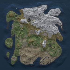 Thumbnail Rust Map: Procedural Map, Size: 3500, Seed: 1209291862, 15 Monuments