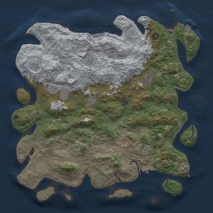 Thumbnail Rust Map: Procedural Map, Size: 4500, Seed: 1299134801, 19 Monuments