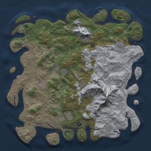 Thumbnail Rust Map: Procedural Map, Size: 5000, Seed: 1808942603, 19 Monuments