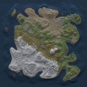 Thumbnail Rust Map: Procedural Map, Size: 3500, Seed: 1659262745, 17 Monuments