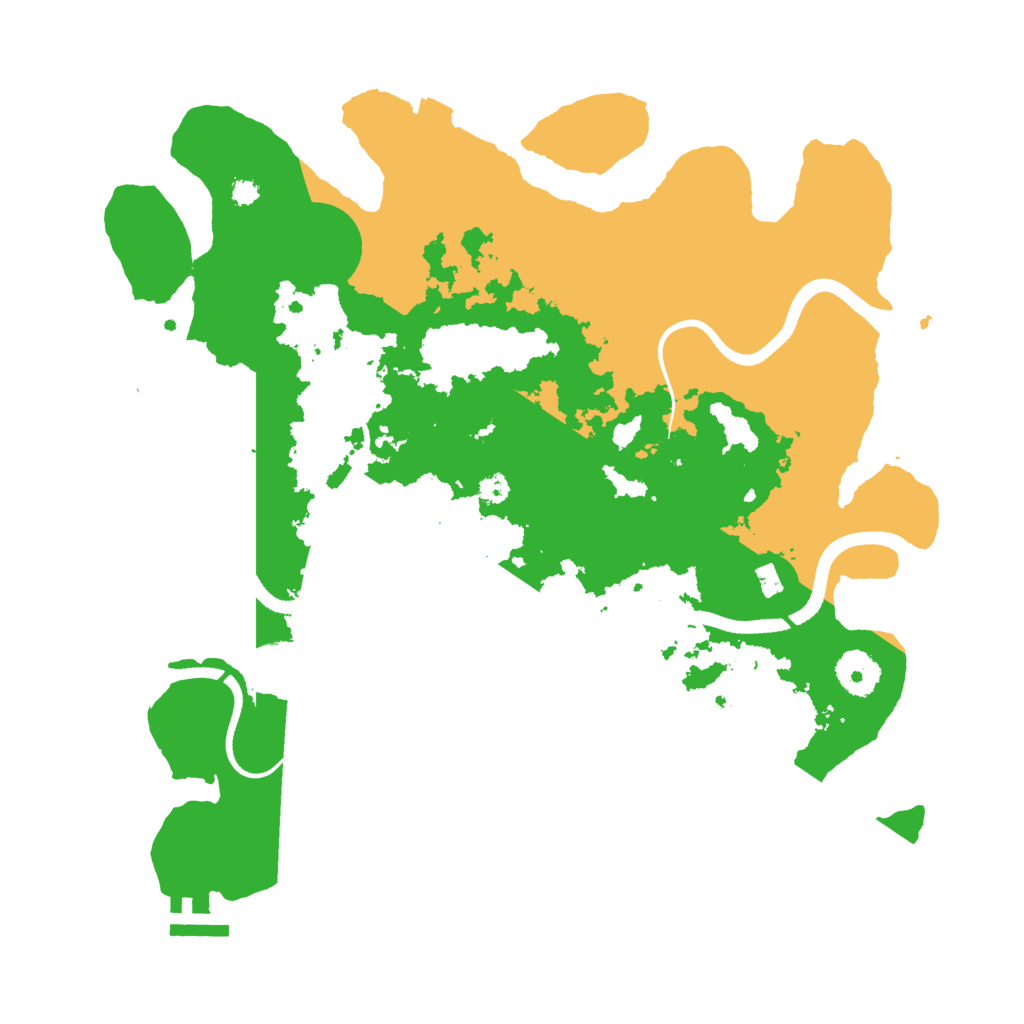 Biome Rust Map: Procedural Map, Size: 3500, Seed: 523699355