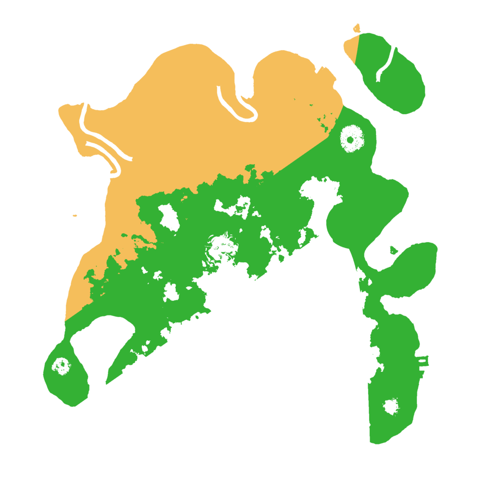 Biome Rust Map: Procedural Map, Size: 3000, Seed: 57942