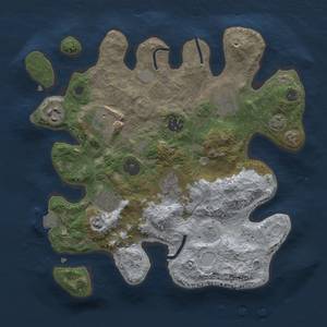 Thumbnail Rust Map: Procedural Map, Size: 3000, Seed: 577085613, 11 Monuments