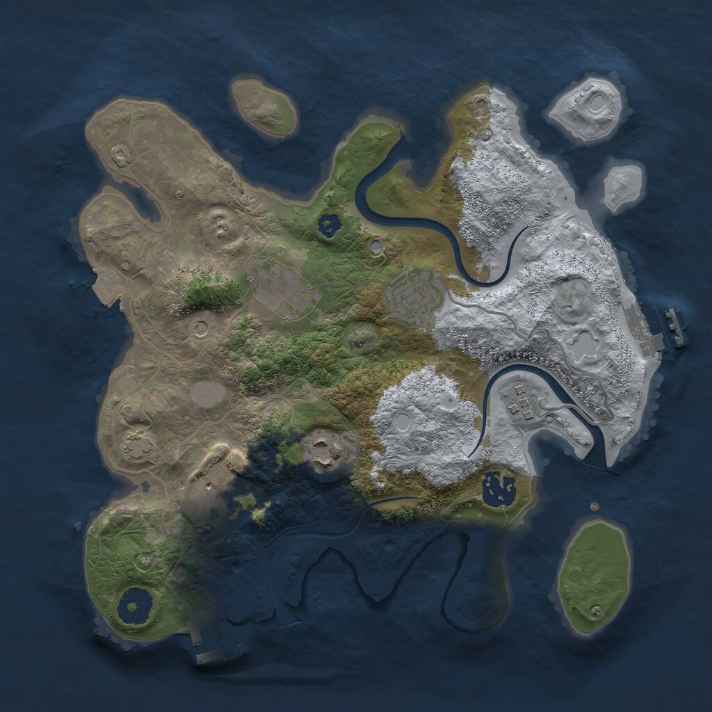 Rust Map: Procedural Map, Size: 3000, Seed: 4620739, 11 Monuments