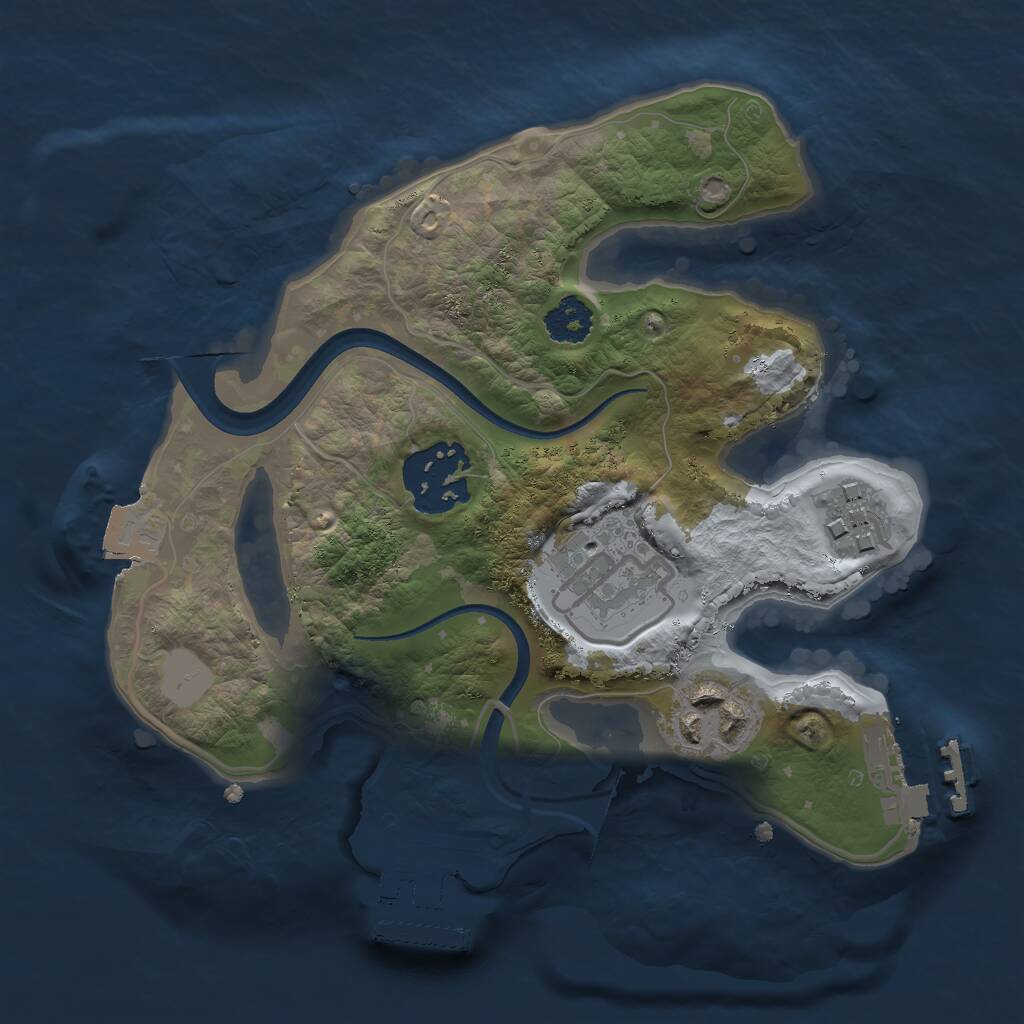 Rust Map: Procedural Map, Size: 2200, Seed: 21213, 7 Monuments