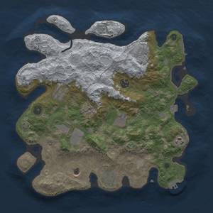 Thumbnail Rust Map: Procedural Map, Size: 3500, Seed: 381451710, 17 Monuments