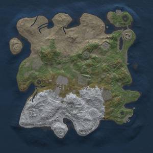 Thumbnail Rust Map: Procedural Map, Size: 3500, Seed: 452744713, 16 Monuments