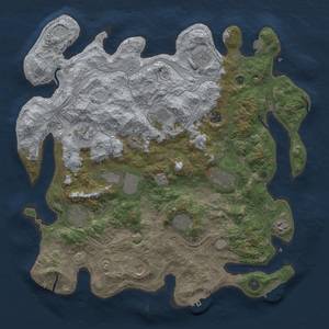 Thumbnail Rust Map: Procedural Map, Size: 4300, Seed: 845261, 19 Monuments