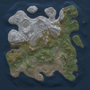 Thumbnail Rust Map: Procedural Map, Size: 3500, Seed: 498228768, 17 Monuments