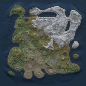Thumbnail Rust Map: Procedural Map, Size: 3500, Seed: 1708575404, 17 Monuments