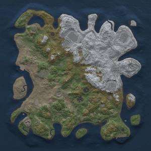 Thumbnail Rust Map: Procedural Map, Size: 4000, Seed: 3456, 16 Monuments