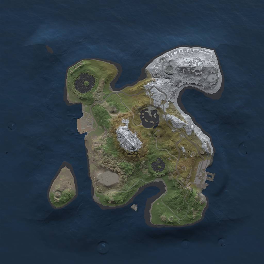 Rust Map: Procedural Map, Size: 2000, Seed: 1489, 5 Monuments