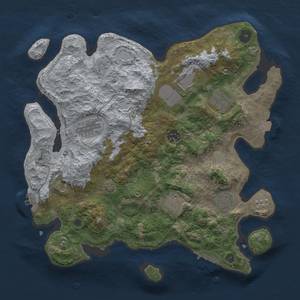 Thumbnail Rust Map: Procedural Map, Size: 3500, Seed: 416347630, 15 Monuments