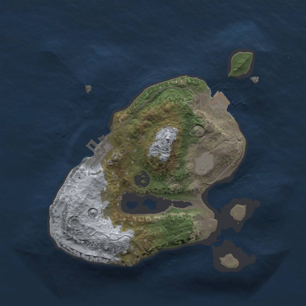 Rust Map: Procedural Map, Size: 2000, Seed: 1827584705, 4 Monuments