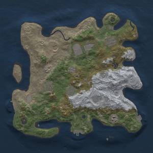 Thumbnail Rust Map: Procedural Map, Size: 3500, Seed: 1358480405, 17 Monuments