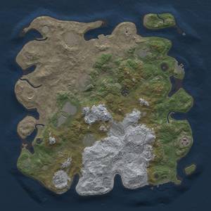 Thumbnail Rust Map: Procedural Map, Size: 4000, Seed: 884152002, 19 Monuments