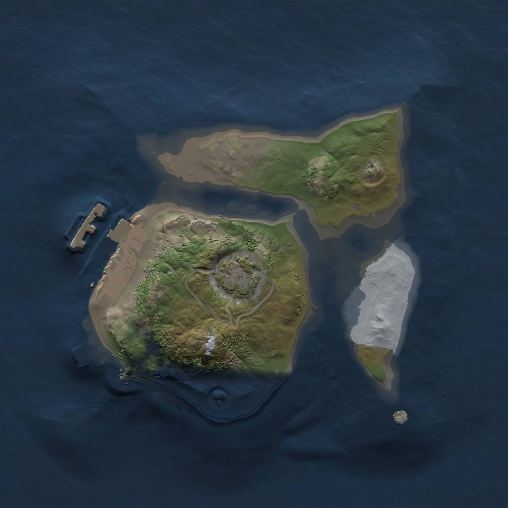 Rust Map: Procedural Map, Size: 1500, Seed: 2076304938, 3 Monuments