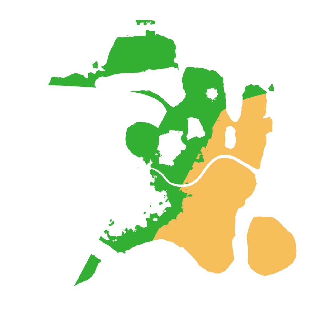 Biome Rust Map: Procedural Map, Size: 2500, Seed: 1521521521