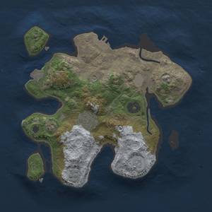 Thumbnail Rust Map: Procedural Map, Size: 2500, Seed: 1625306128, 8 Monuments