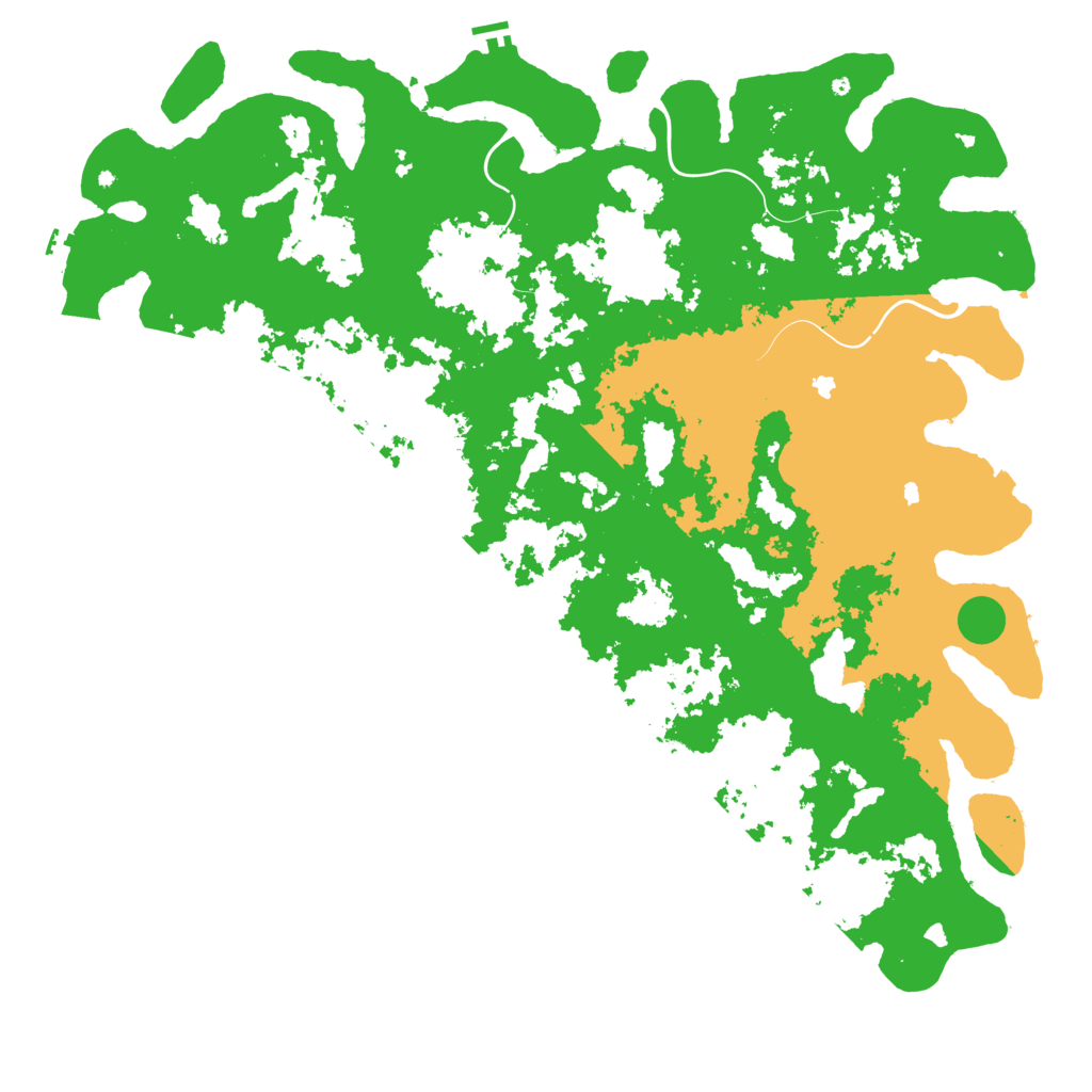Biome Rust Map: Procedural Map, Size: 6000, Seed: 5105
