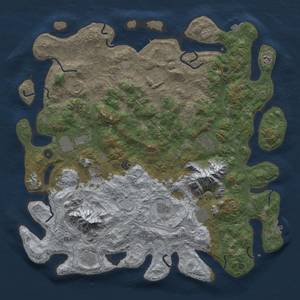 Thumbnail Rust Map: Procedural Map, Size: 5000, Seed: 2068403331, 19 Monuments