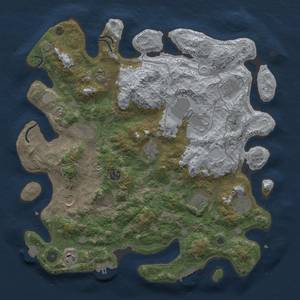 Thumbnail Rust Map: Procedural Map, Size: 4000, Seed: 1944216528, 19 Monuments