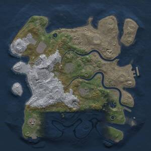 Thumbnail Rust Map: Procedural Map, Size: 3500, Seed: 215300055, 14 Monuments