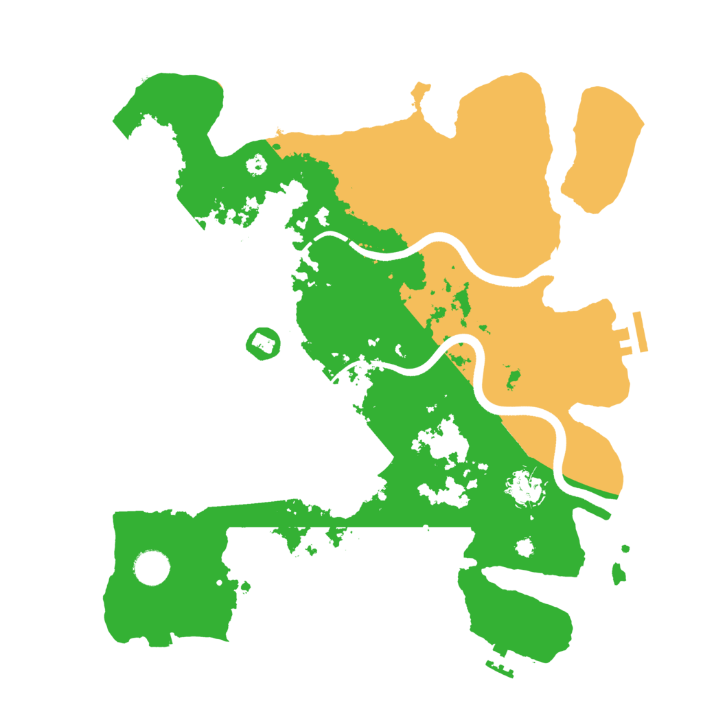 Biome Rust Map: Procedural Map, Size: 3500, Seed: 215300055