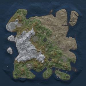 Thumbnail Rust Map: Procedural Map, Size: 3500, Seed: 215300055, 16 Monuments