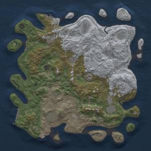 Thumbnail Rust Map: Procedural Map, Size: 4250, Seed: 1142755245, 19 Monuments