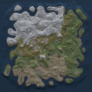 Thumbnail Rust Map: Procedural Map, Size: 4500, Seed: 1949006542, 19 Monuments