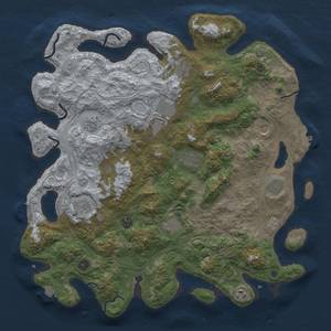 Thumbnail Rust Map: Procedural Map, Size: 4500, Seed: 1024498803, 19 Monuments