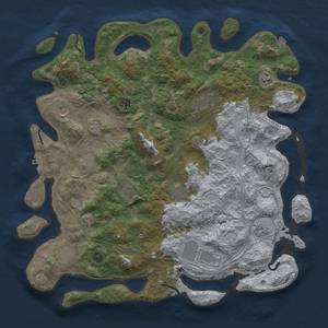 Thumbnail Rust Map: Procedural Map, Size: 4500, Seed: 1825771358, 18 Monuments