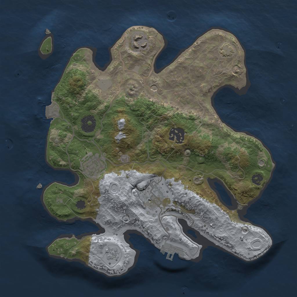 Rust Map: Procedural Map, Size: 2700, Seed: 179587855, 11 Monuments