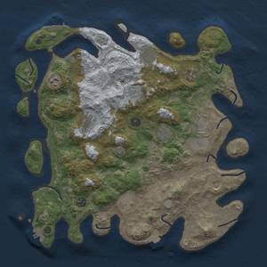 Thumbnail Rust Map: Procedural Map, Size: 4000, Seed: 321957370, 19 Monuments