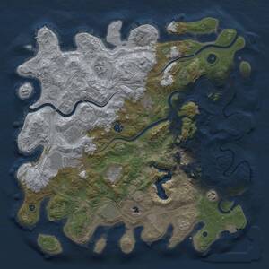 Thumbnail Rust Map: Procedural Map, Size: 4250, Seed: 176842993, 14 Monuments