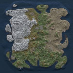 Thumbnail Rust Map: Procedural Map, Size: 4400, Seed: 55859961, 19 Monuments