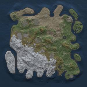 Thumbnail Rust Map: Procedural Map, Size: 3600, Seed: 11203, 18 Monuments