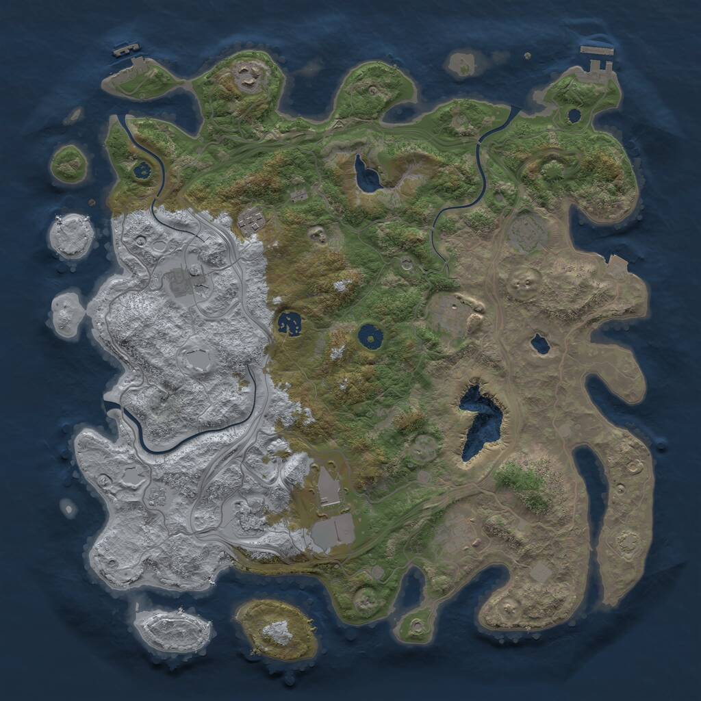 Rust Map: Procedural Map, Size: 4250, Seed: 523879067, 15 Monuments